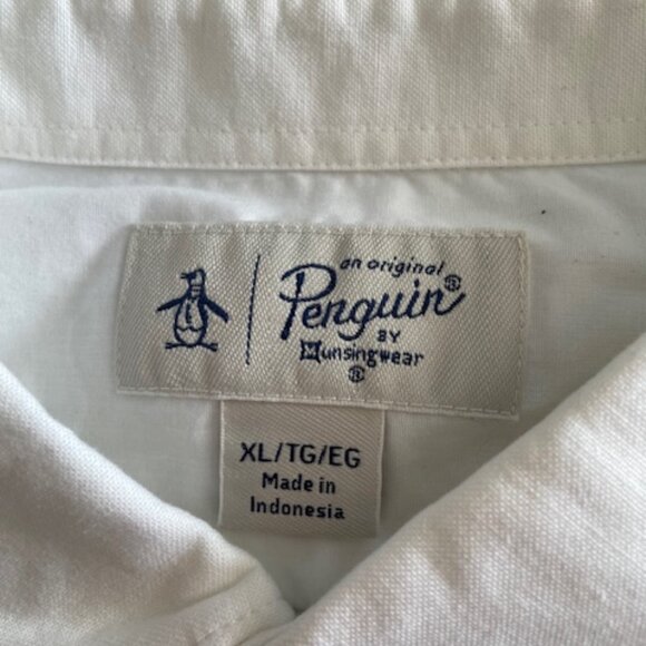 Penguin new 100% stretch cotton white shirt size XL - Picture 5 of 6